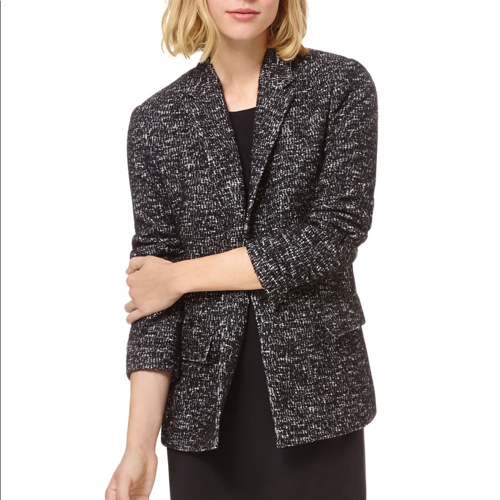 Wilfred Black & White Textured Knit Blazer